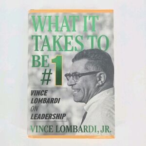 What It Takes To Be #1 Vince Lombardi Jr First Edition Hardcover DJ 2001 Leader